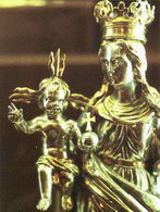 Roman Catholic pagan statue said to be Mary and Jesus but was Semiramis and son Nimrod.